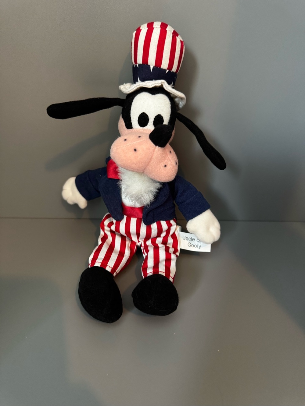 VTG 1990s Disney Uncle Sam Goofy Bean bag plush